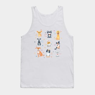 Set of 9 cute dogs Tank Top